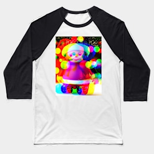 Psychedelic Trippy Xmas Santa Munchkin Baseball T-Shirt